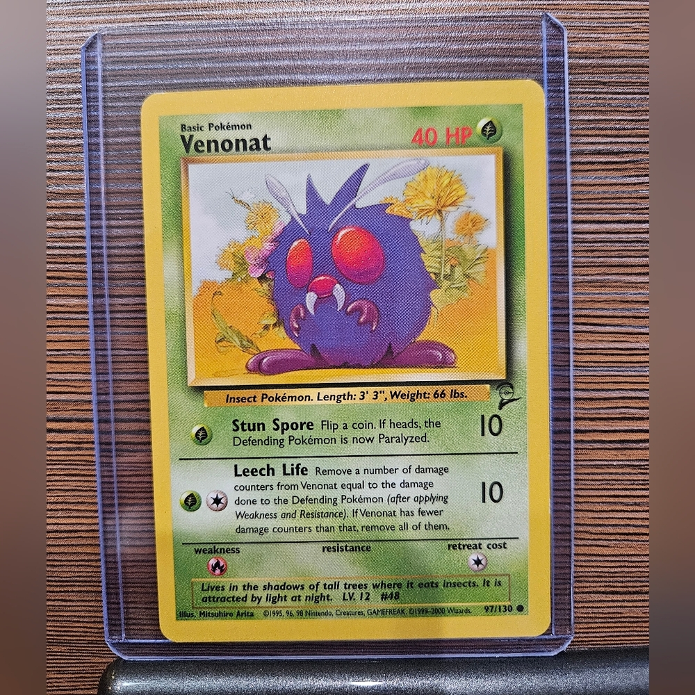 Pokemon Venonat 97/130 Base Set 2 Card